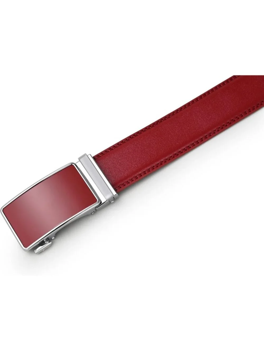 Men's Ratchet Dress Belt with Automatic Buckle - Adjustable Brown/Black 35mm